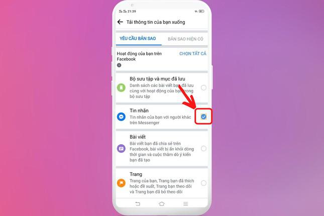 Khôi phục tin nhắn xóa trên Messenger