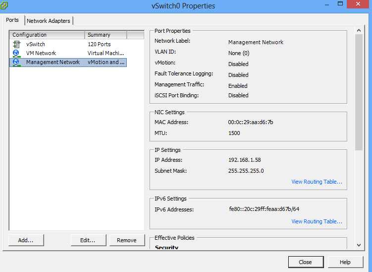 Virtual Switch VMware